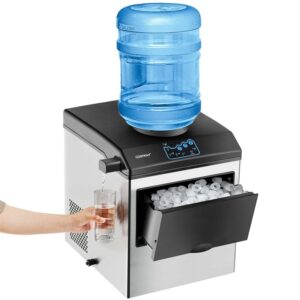 2-in-1 Countertop Ice Maker with Water Dispenser,