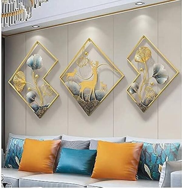 Metal Wall Art | Metal Wall Decor for Living Room | Metallic Wall Decor for Living